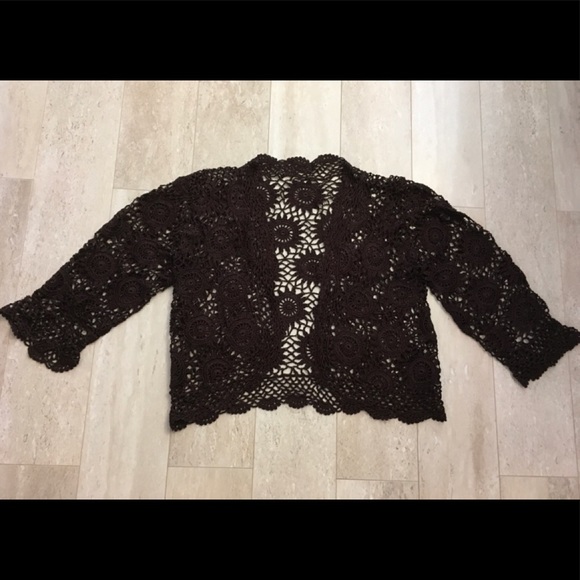 Hand made stunning bolero in brown - Picture 2 of 3